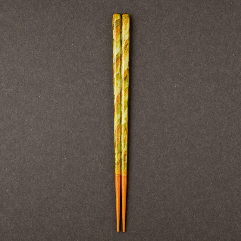 結晶 彩筆 春山・紅葉 ペア箸置付