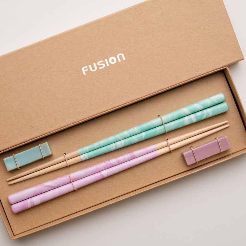 FUSION cream ソーダ・グレープ 箸置付 オリジナルギフト箱付 食洗機対応