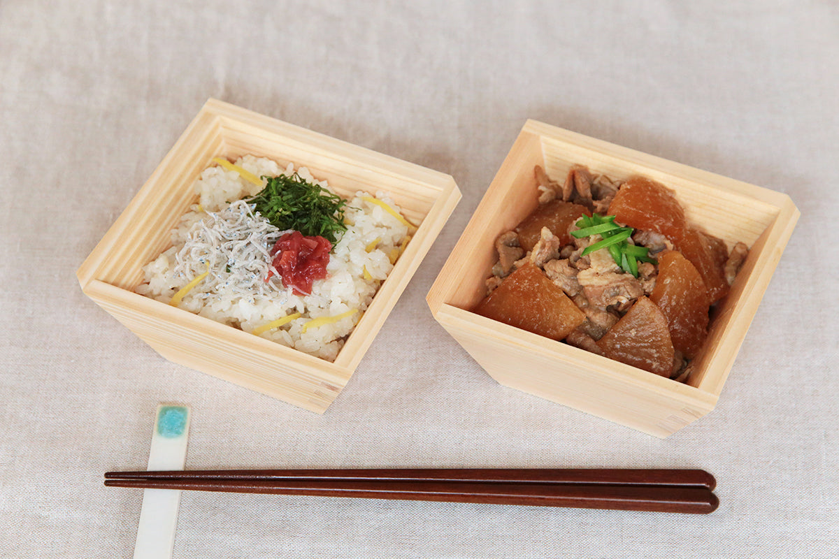 【国産ひのき】木製の冷凍ご飯容器 枡のおひつ COBITSU