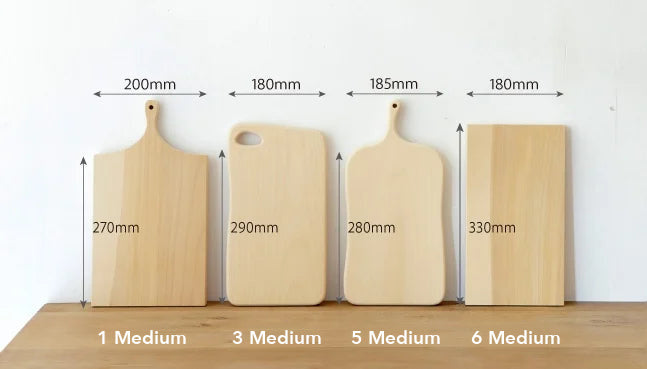 Ginkgo Wood Cutting Board (6 Medium Size)