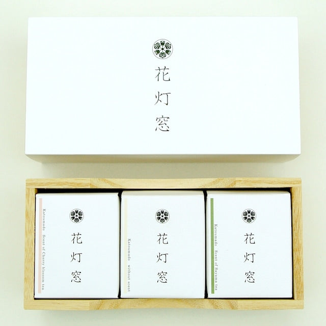アロマ　和蝋燭「花灯窓」 ３個セット