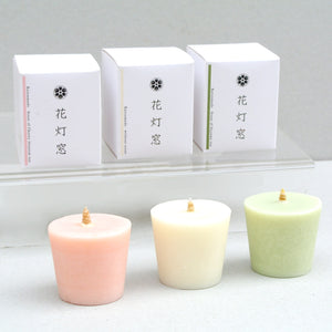 アロマ　和蝋燭「花灯窓」 ３個セット