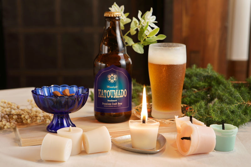 アロマ　和蝋燭「花灯窓」 ３個セット