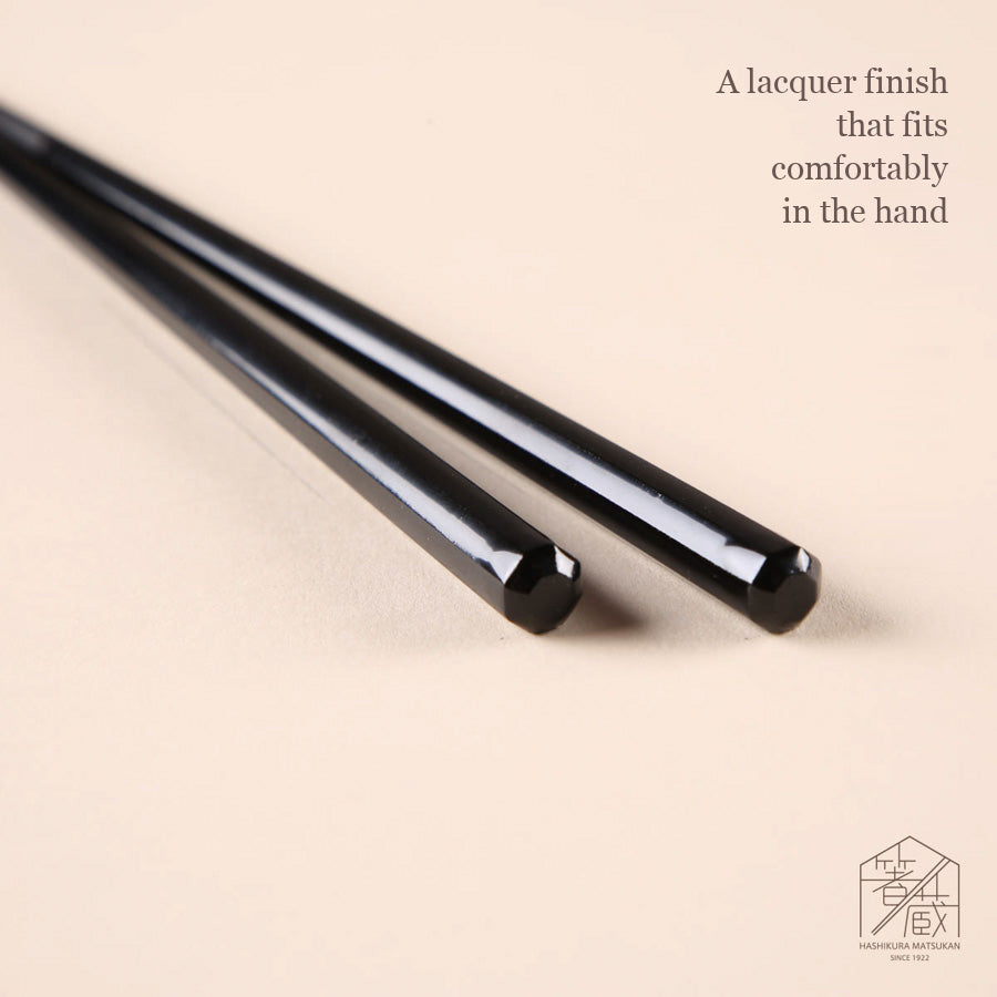 Ebony Octagonal Lacquered, 23 cm, in a Sleeve Box